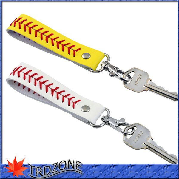 

new baseball leather keychain sports fashion softball key chain, Silver