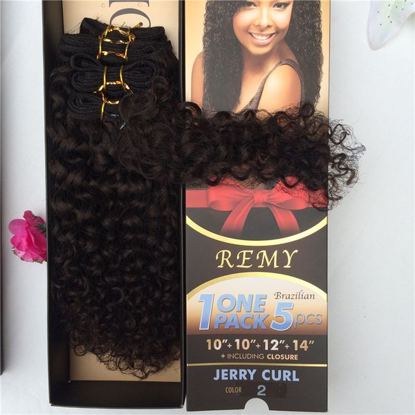 Evertress Chocolate Jerry Curl 1pack 178g10 10 12 14 Closure100