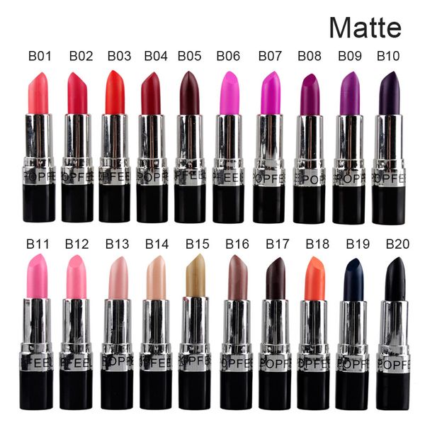 

popfeel lipstick long-lasting waterproof does not fade lipstick 20 colors lipstick cosmetic makeup matte color 3g