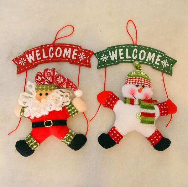 Christmas Door Hangings Snowman And Santa Christmas Decorations