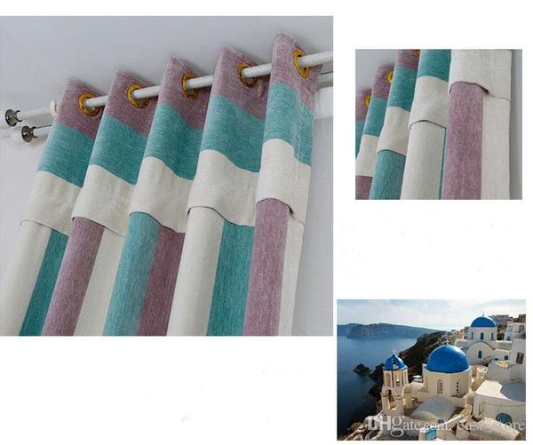 2019 Wholesale Simple Horizontal Stripe Chenille Cloth Curtain