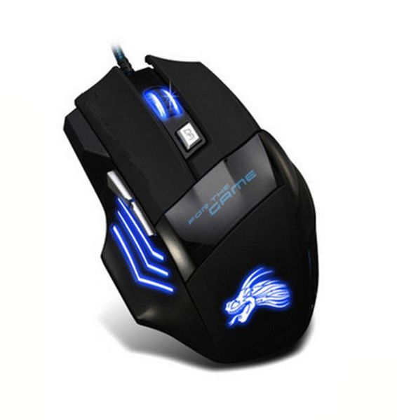 

2017 5500 dpi 7 button led optical usb wired gaming mouse mice for pro gamer professional mouse mice cable mouse