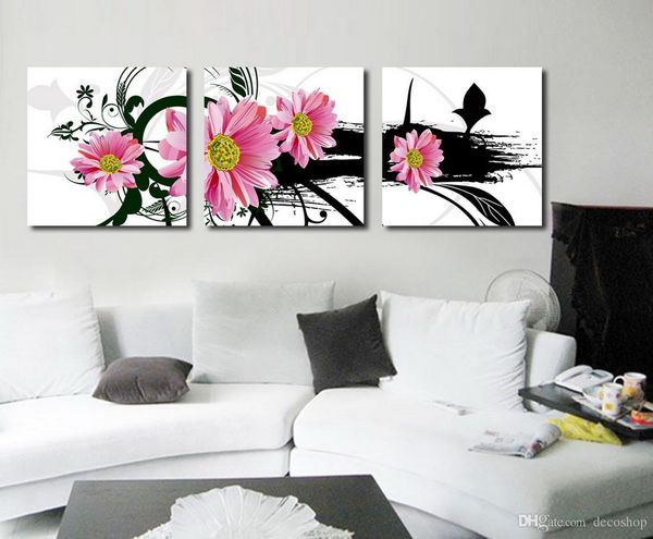 

морден хризантемы цветы абстрактная живопись печать на холсте стены дома декор set3132