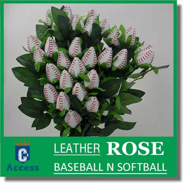 

baseball roses made from real baseballs baseball- roses- bouquet, Silver