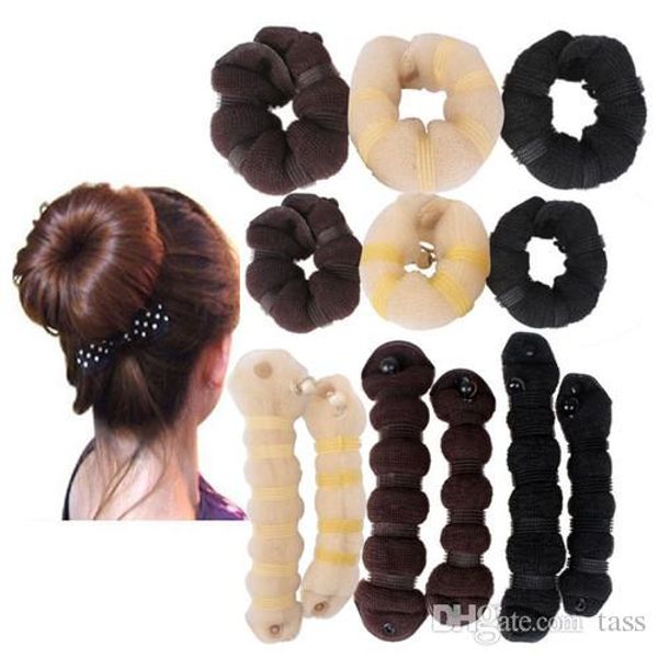 

Selling 250 et bun maker 1 1pc mall 1pc large et with color box retail hair roller twi t curler tool