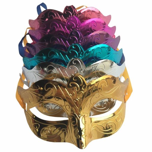 

2019 New Arrive Fashion Mask Party Masquerade Halloween Colorful Plated Handmake Mask Venetian Masquerade Ball Mask