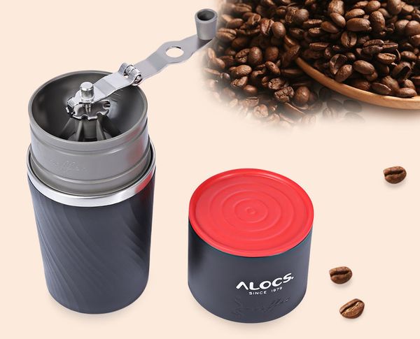 

alocs cw-k16 outdoor tableware portable coffee maker 4 in 1 stainless steel camping manual easy coffee grinder camping tableware