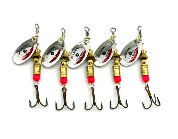 Toptan 6.3 cm 3.6g Spinner Yem Balıkçılık Cazibesi Kaşık Tatlısu Sığ Su Bas Walleye Crappie Minnow Sequins Sert Yemler