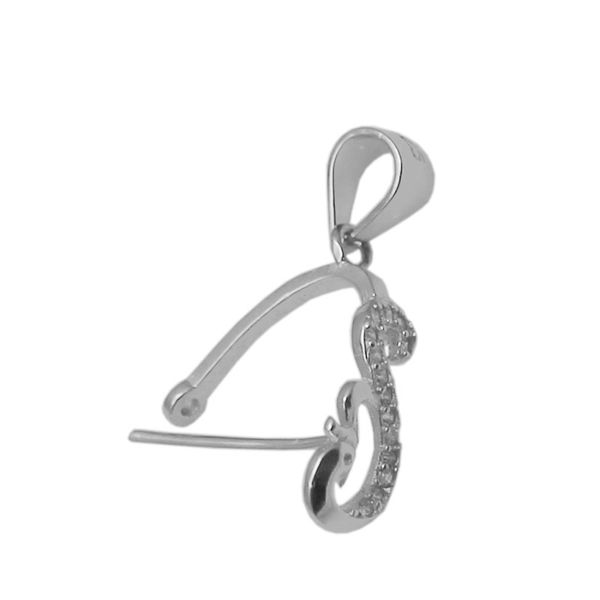

beadsnice large pendant bails handmade jewelry findings 925 sterling silver pinch bail clip nice for big stones id 34633, Blue;slivery