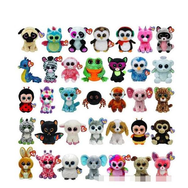 

beanie boos plush stuffed toys wholesale big eyes animals soft dolls for kids birthday gifts