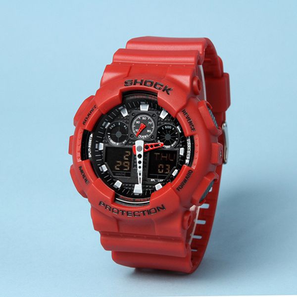 

Бренд высокое качество мужчины спортивные часы шок цифровые часы мода военные часы 50 м водонепроницаемый многофункциональный с футляром и теги