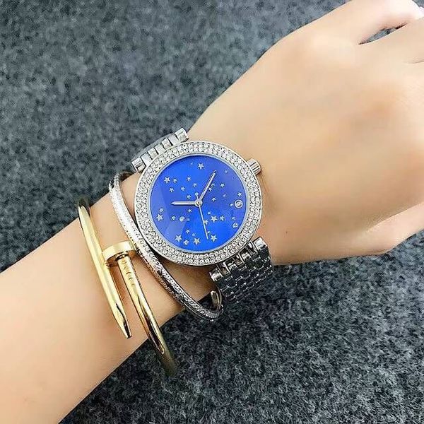 

Мода M звезда дизайн бренда женщин девушки кристалл набор из нержавеющей стали ле