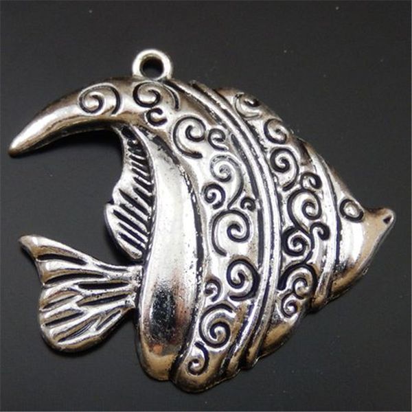 

6pcs/pack antique silver zinc alloy fish pendant charm jewelry finding 36*35*5mm 39652 jewelry making, Bronze;silver