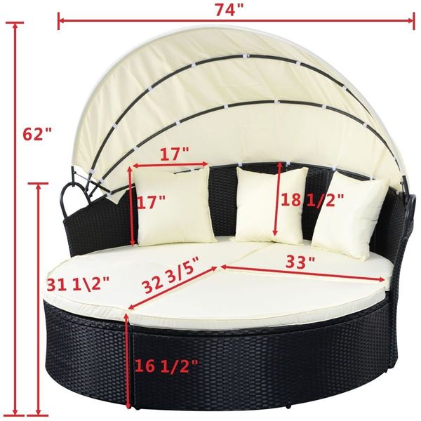 Best Outdoor Rattan Wicker Round Bed Lying Outdoor Rattan Wicker Round Bed Lying Patio Sofa Furniture