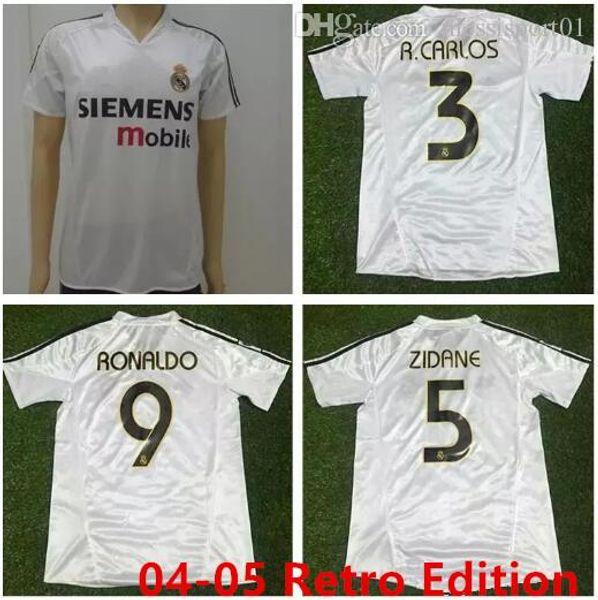 

2004 2005 real madrid jer ey retro vintage cla ic 04 05 zidane beckham ronaldo carlo raul cami eta futbol maillot de foot hipping