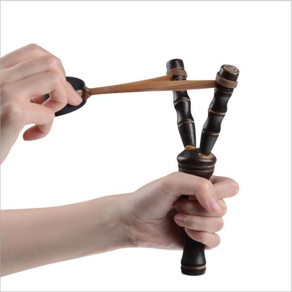 

20cm originality novelty games bamboo style wooden sling stoys slingsbow catapult hunting