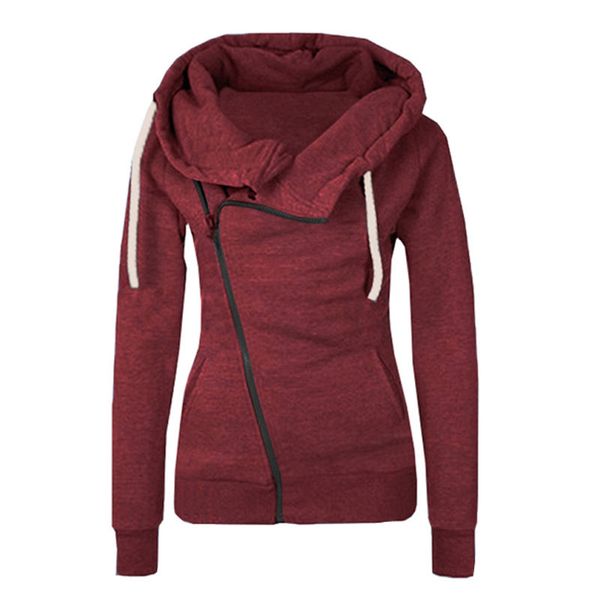 

wholesale- 2016 new fashion spring autumn coat women casual long sleeve harajuku hoodies turtlenecks pullover outerwear coat, Black