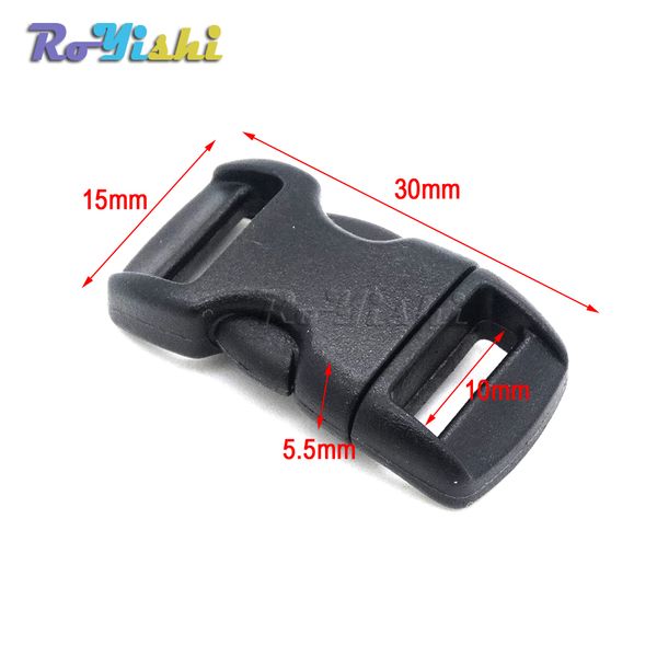 

100pcs / lot 3/8 "(10 мм) пластиковые пряжки боковые кнопки кнопки кнопки браслеты кнопки