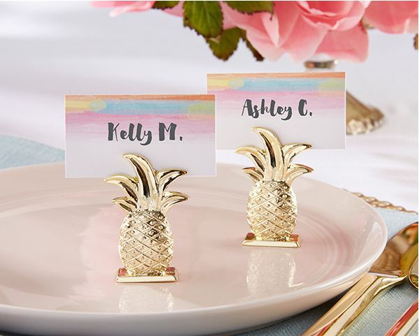 

gold pineapple place card holder with card the new arrival creative gifts wedding favors table decoration