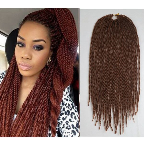 New Arrival Brown Color Synthetic Braiding Hair Senegalese Braids