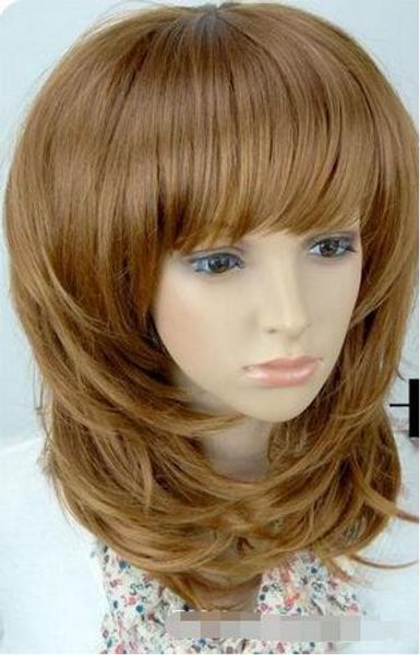 

high heat resistant long curly ladies womens wigs wig off black