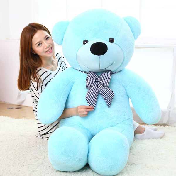 

New arrival 6.3 FEET TEDDY BEAR STUFFED LIGHT BROWN GIANT JUMBO 72" 160cm birthday gift purple 5 colour choose