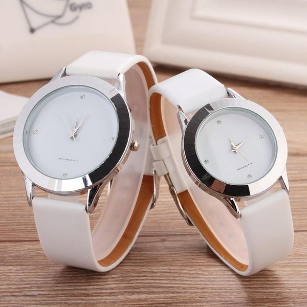 

Мода брендов женщин мужчин Унисекс любовников Кожаный ремешок кварцевые наручны