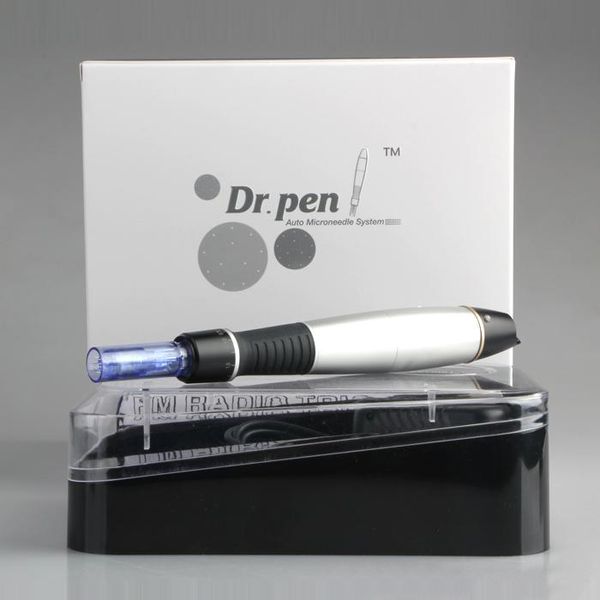 Professionale Dr. Pen Derma Pen Dermapen elettrico con 52 pezzi 12 Pin Cartucce ad ago per uso in salone Rimozione della cicatrice Ringiovanimento della pelle