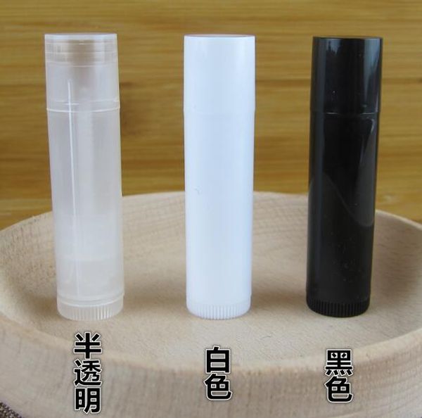 

2016 Wholesale 100 Pcs/Lot 5ml Cosmetic Empty Chapstick Lip Gloss Lipstick Balm Tube + Caps Container Free Shipping