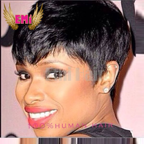 Acheter Court Droite Sans Colle Full Lace 100 Perruque De Cheveux