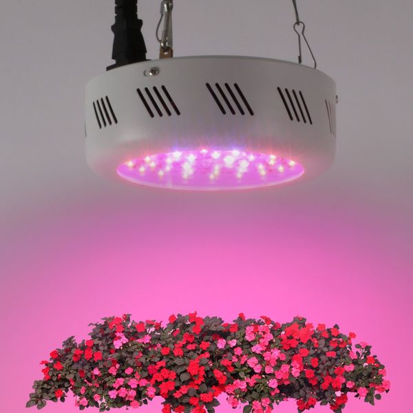 Venda quente 138 W UFO levou crescer luzes 46X3 w luz espectro completo para hidroponia plantas com efeito de estufa crescer barraca / box EUA / DE / CA / AU estoque