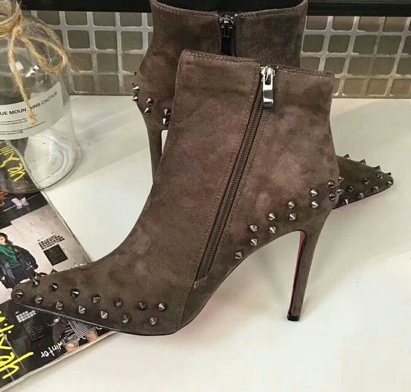 

Осень мода высокие каблуки ботильоны женщина 2017 бренд дизайнер зима пряжка закле