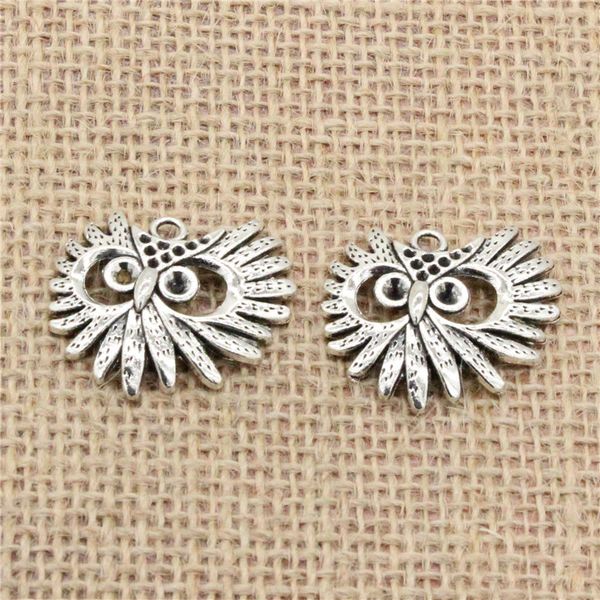 

Оптовые 45pcs Charms Тибетский серебряный покрынный большой глаз сова головки 30 * 26mm шкентель для ювелирных изделий DIY ручной установки
