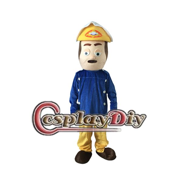 

wholesale-fancy fireman mascot costume inspired by fireman sam cartoon mascot costume, Red;yellow