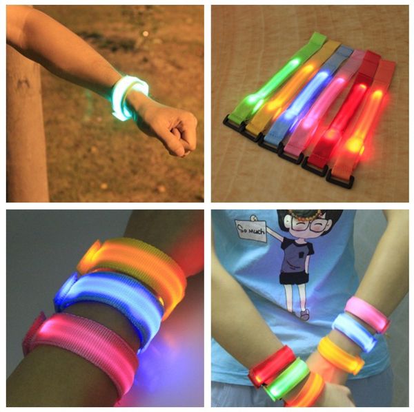 

led flashing armbands warning safety wrist strap support arm band for outdoor climbing running