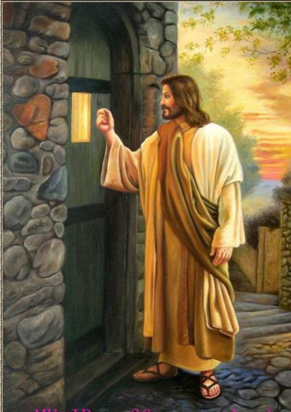 Framed Portrait Jesus Christ Knock At The Door Genuine High