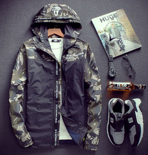 

Spring New Men's Jacket Sportswear Men Fashion Thin Windbreaker Jacket Zipper Coats Outwear Men's Clothing