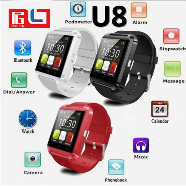 

U8 mart watch bluetooth watch phone mate watch for android am ung io with the retai box