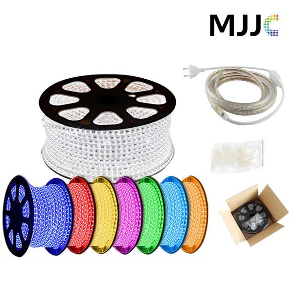 

110v 220v led strips 100m epistar smd3528 smd2835 smd3014 led flexible strip with power plug ip67 waterproof led strips lighting