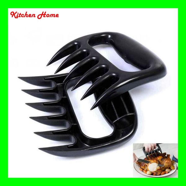 

dhl fedex 2pcs/lot bear meat claws bbq meat chicken paws tools shredding lift food tongs forks black and white colors