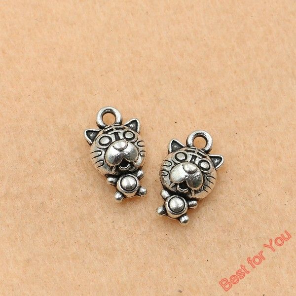 

80pcs wholesale tibetan silver tone tiger charms fashion pendants jewelry making diy jewelry findings 16x10mm jewelry making, Bronze;silver