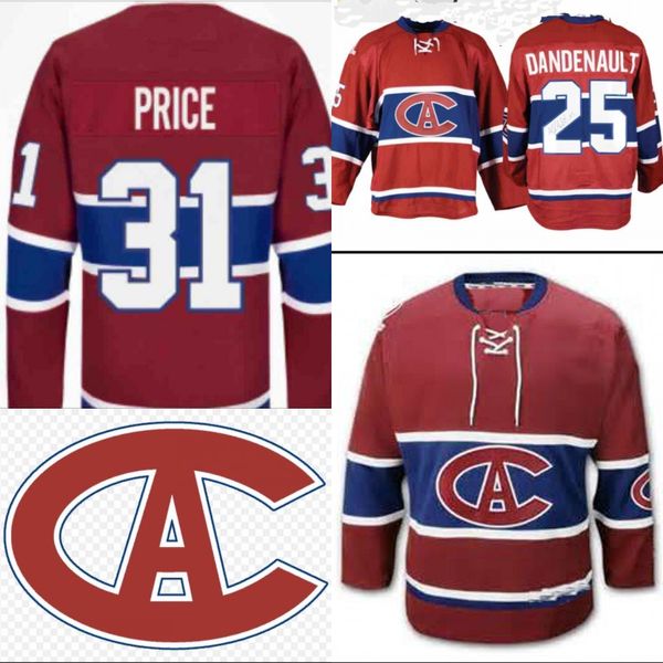 

1915-16 Version Montreal Canadiens Jersey 6 Shea Weber 31 Carey Price 92 Jonathan Drouin 22 Karl Alzner Custom Hockey Jerseys Red