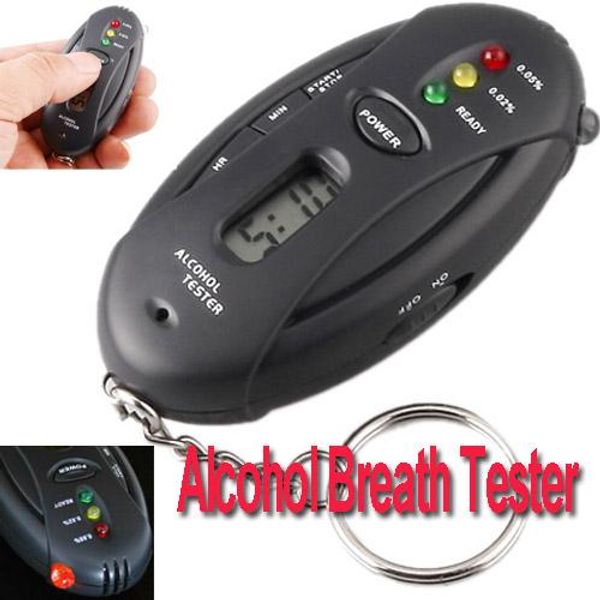 LCD Prefessional Police Digital Breath Alcohol Tester batteria l'etilometro Dropship Parcheggio rilevatore di auto Gadget Meter