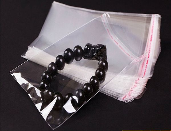 25 * 36 centímetros 100pcs / lot autoadesivo Seal OPP sacos transparentes pulseira de embalagem saco de plástico, bolsa reopenable com fita adesiva