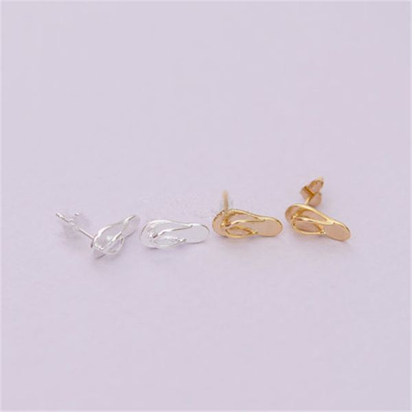 

2016 new fashion fashion slippers pattering ground rang personality stud earrings zinc alloy plating silver earrings women wholesale, Golden;silver