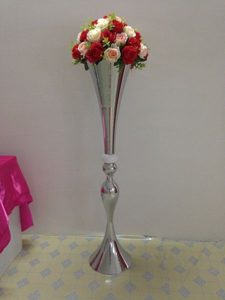 Neu gestaltete dekorative Splitterblumenvase, Hochzeitssäulen, Hochzeitsgehwegständer für Hochzeitsdekoration