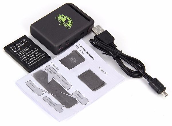 TK102B Mini GSM GPRS GPS Quadband Tracker Localizzatore GPS per auto Allarme velocità eccessiva Localizzatore di posizione in tempo reale per dispositivo GPS Accessori per veicoli