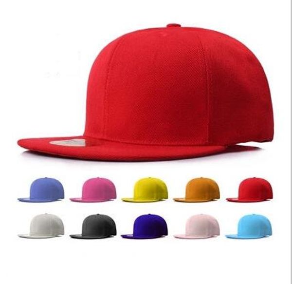 Moda Blank Cappelli Snapback Plain Unisex donna Uomo Hip-Hop regolabile bboy sport Berretto da baseball cappello da sole colorato Accessori moda
