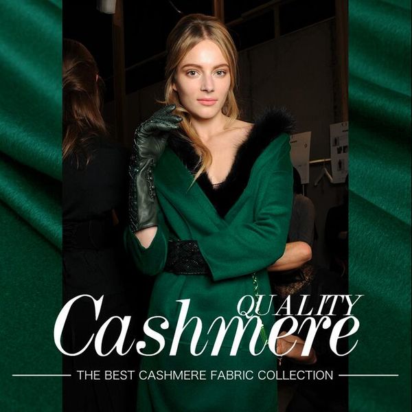 

темно-зеленый утолщение европейский американский высокого класса элегантный женская мода полоса шерстяные ткани для одежды кашемир юбка шерс, Black;white