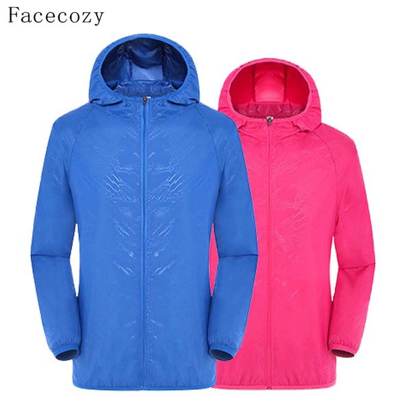 

wholesale-facecozy loves summer outdoor fishing shirt hooded uv protection colorful breathable quick dry hiking clothes, Gray;blue